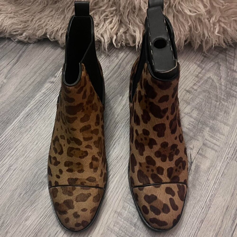 Cole Haan Women's Size 10 Mara Grand Chelsea Leopard Print Ankle Boots - Picture 2 of 8